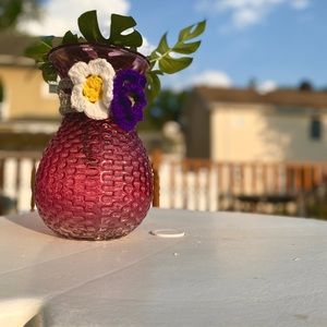 Vase with crochet
